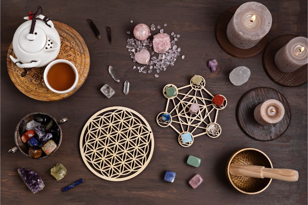 Rituals with gemstones and aromatherapy for wellness