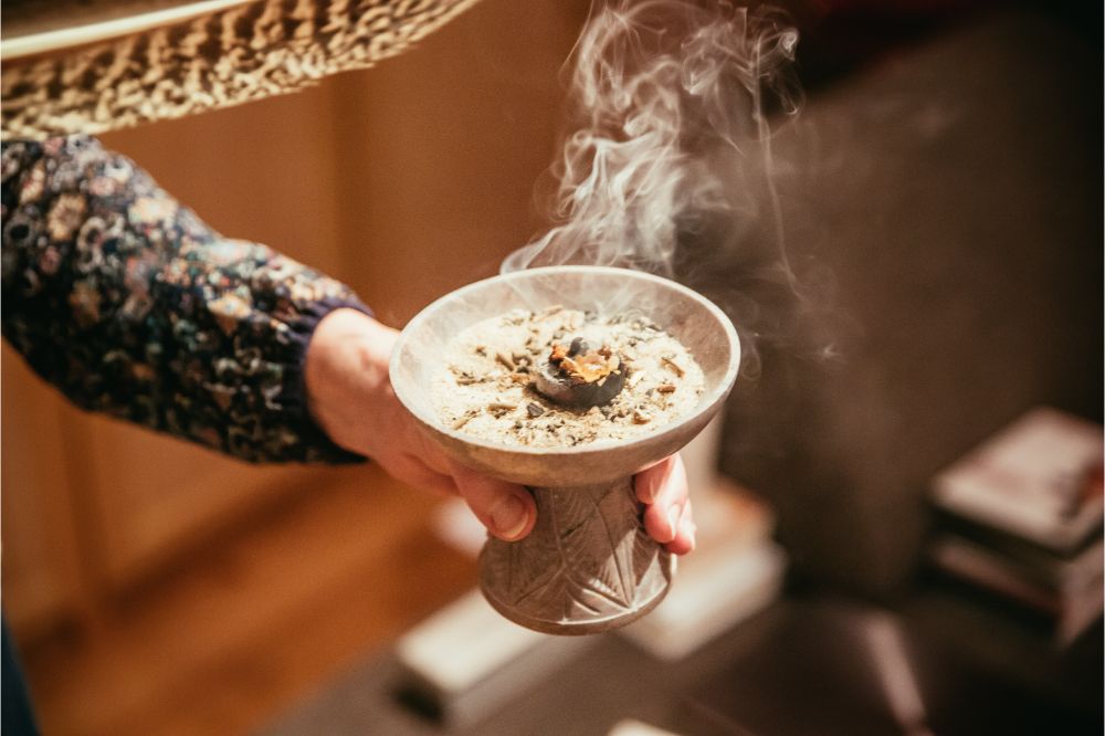 Traditional incense ritual