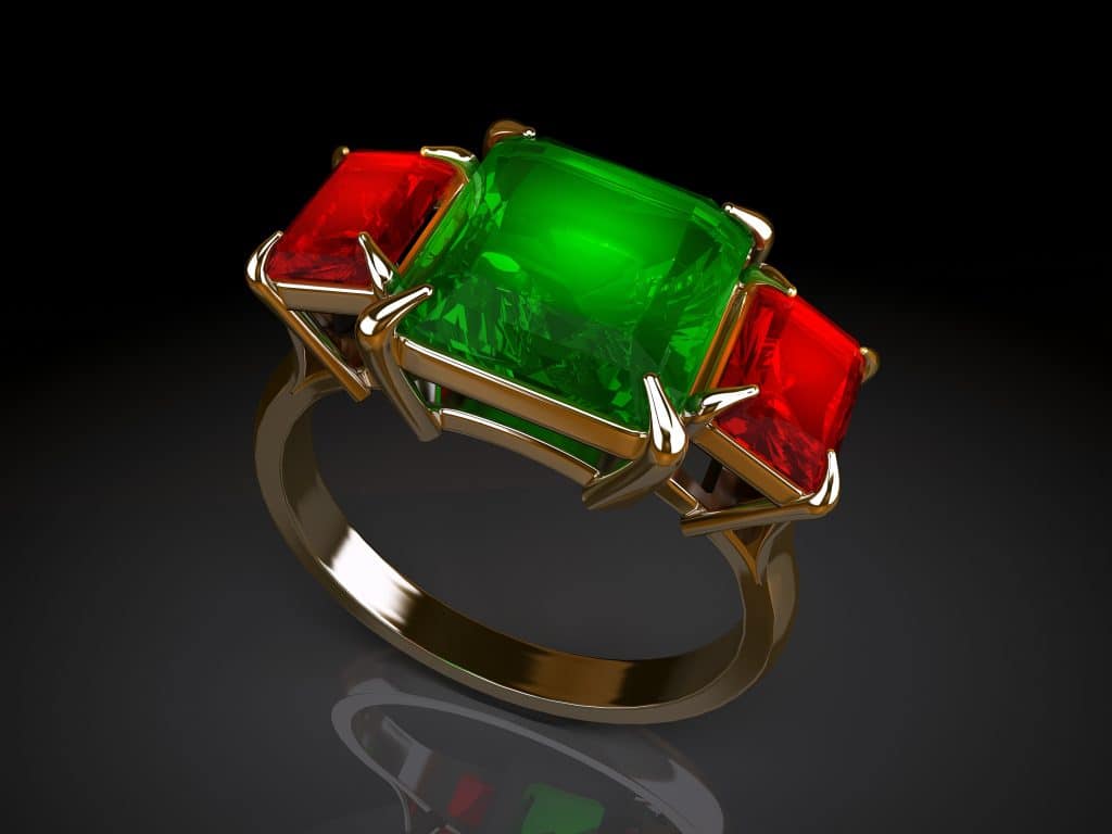 Emerald and Ruby Ring