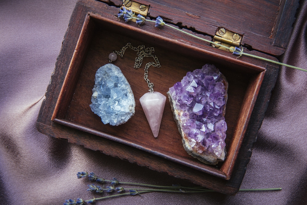 Rose Quartz Pendulum 1, Witchy Spiritual Stuff