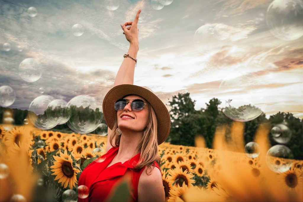 Woman in field 