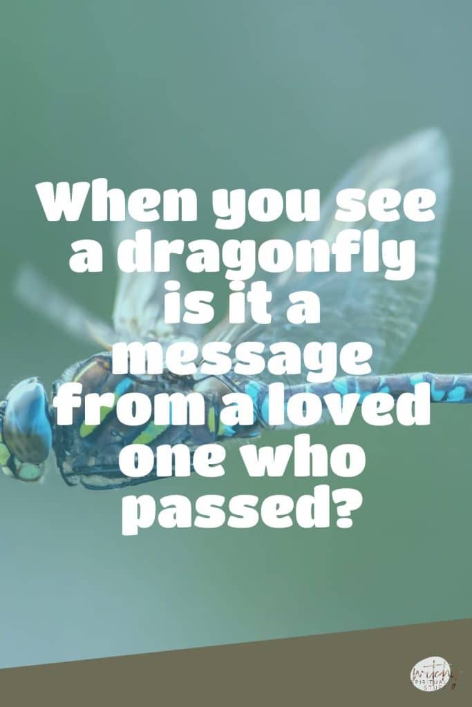 When you see a dragonfly is it a message from a loved one who passed?