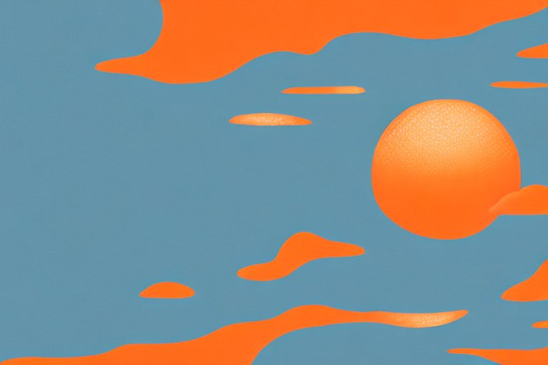 A dreamscape featuring an orange sky