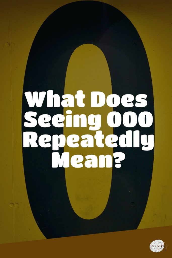 What Does Seeing 000 Repeatedly Mean?
