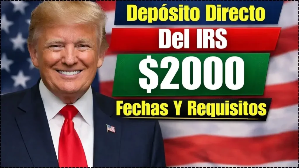 Depósito Directo del IRS de $2000 – Fechas de Pago en Enero 2026 y Quiénes Califican 1 Depósito Directo del IRS de $2000